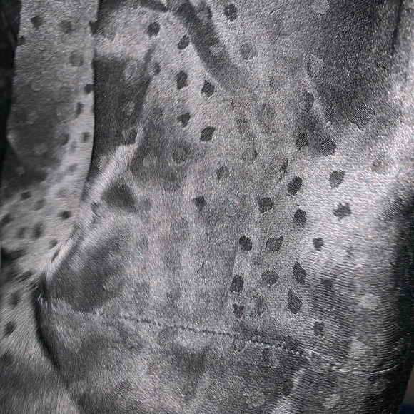 WHBM Black Strapless 💯% Silk Confetti Dot Dress - Picture 7 of 15